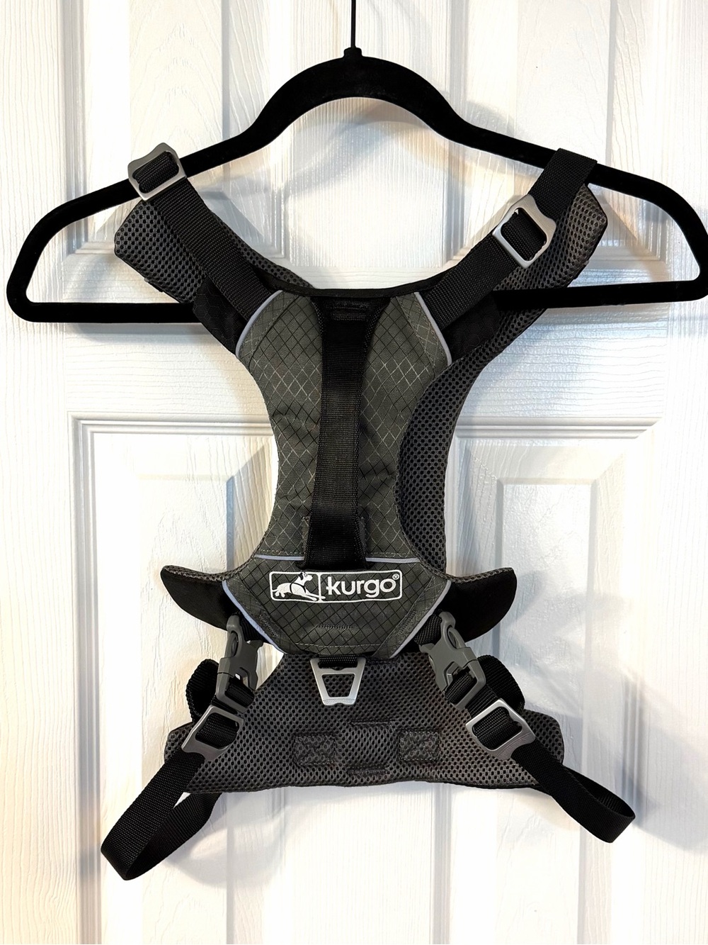 Kurgo XL No Pull Dog Harness Padded Adjustable Reflective Gray Black